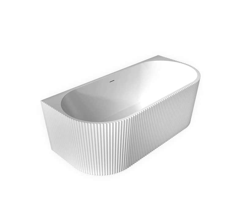 Baignoire Semi Îlot - 150 X 75 Cm - Avec Siphon Chrome - Pieds - Inclus - Leya