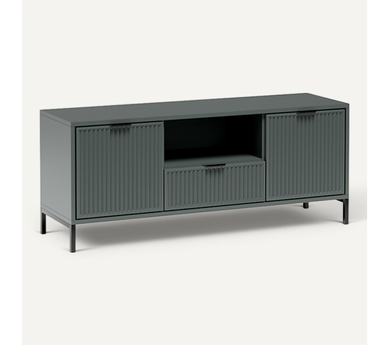 Meuble TV - L.165 X H.55 X P.40 Cm - Stone Green - Denia