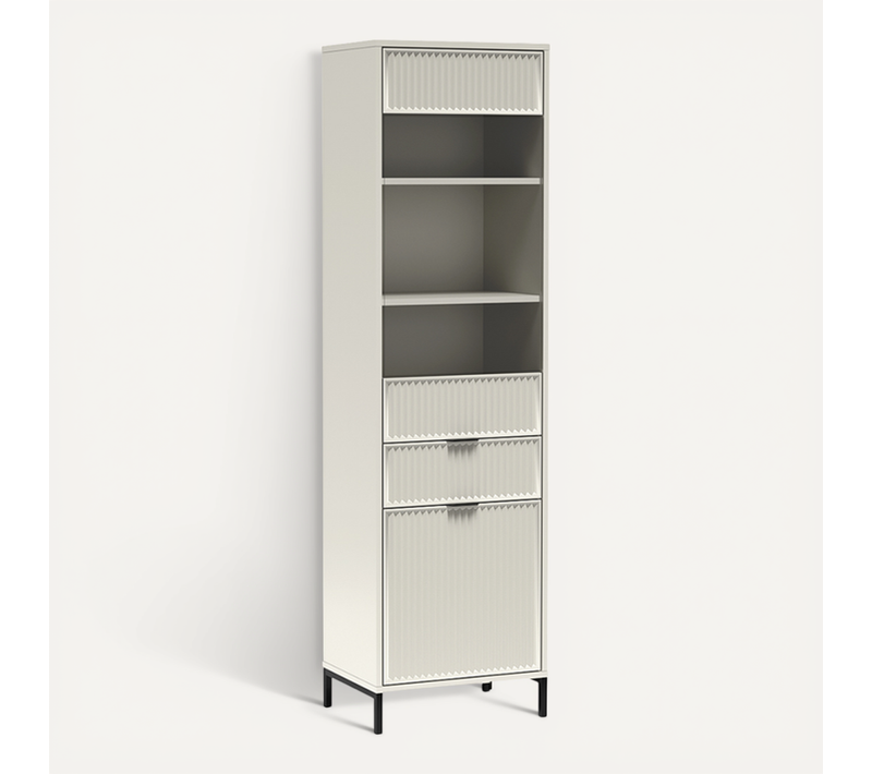 Vitrine - L.54 X H.196 X P.40 Cm - Cashmere - Denia