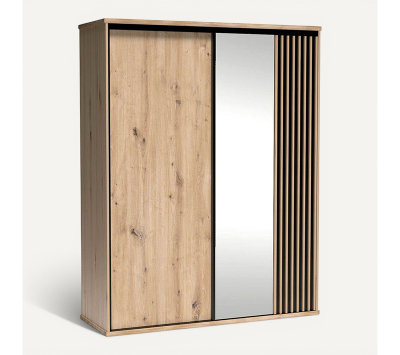 Grande Armoire Avec Miroir - L.179 X H.216 X P.60 Cm - Kavi