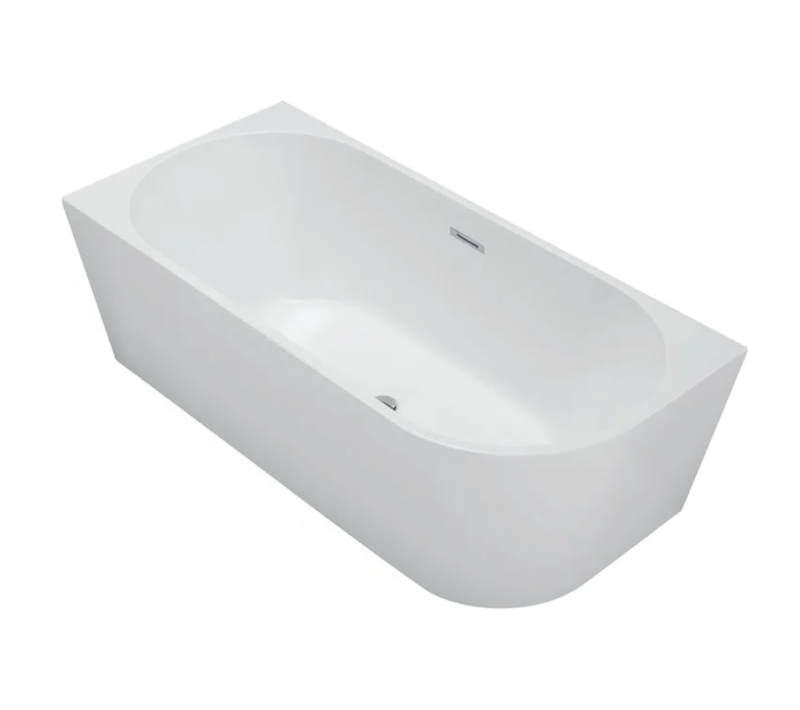 Baignoire D’angle Gauche Avec Vidage – 160 X 75 X 61 Cm – Blanc Brillant – Luxa