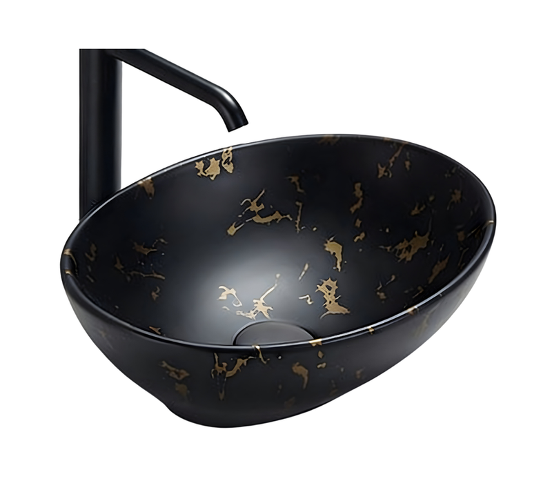Vasque à Poser – 41 X 33 Cm – Noir Mat Marbre – Marbelia