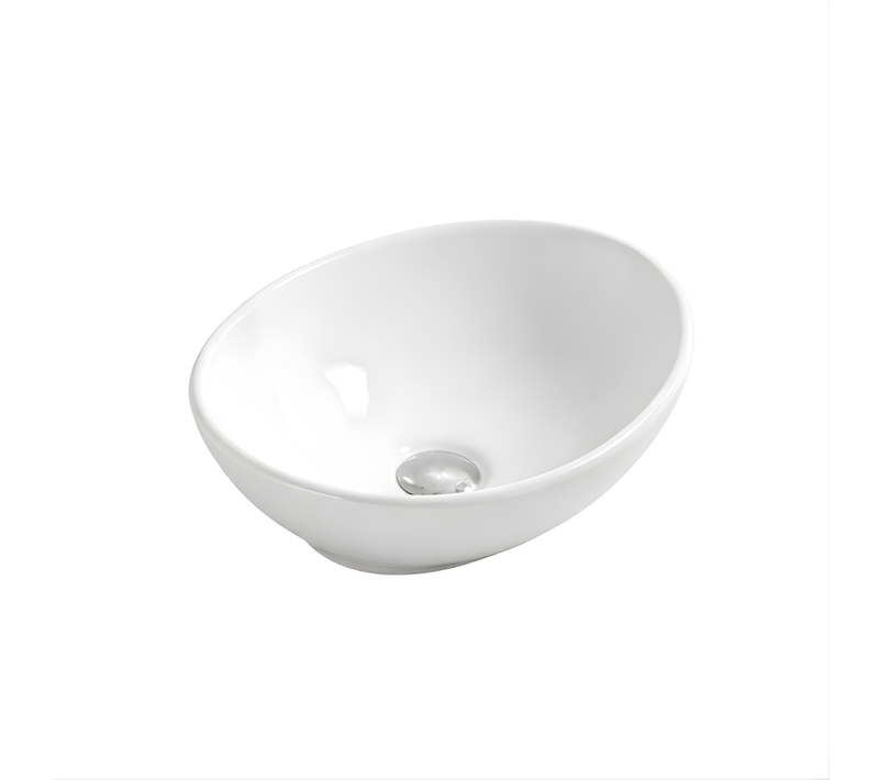 Vasque à Poser Arrondie – 40 X 33 Cm – Blanc Brillant – Vera