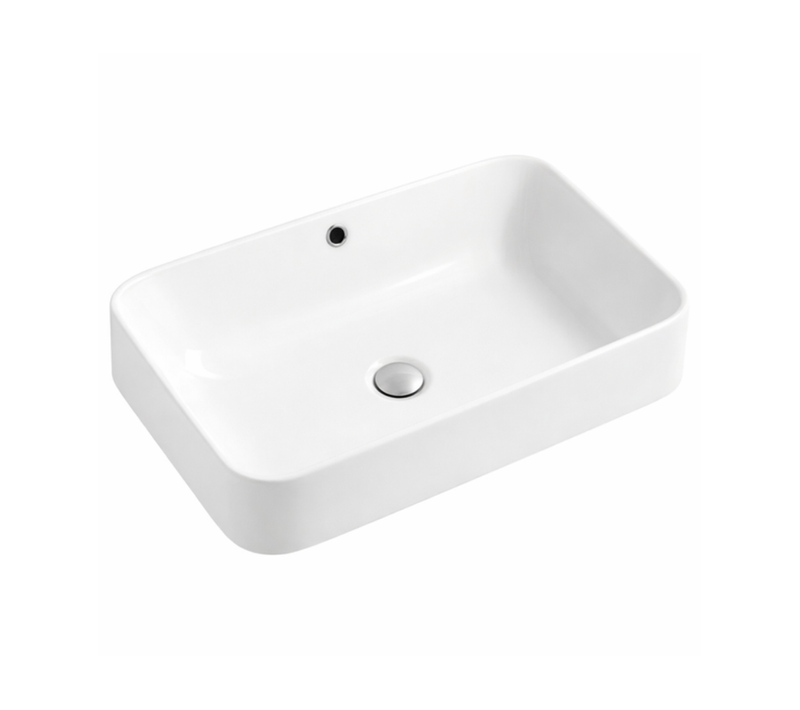 Vasque à Poser Rectangulaire – 60 X 40 Cm – Blanc – Lifa