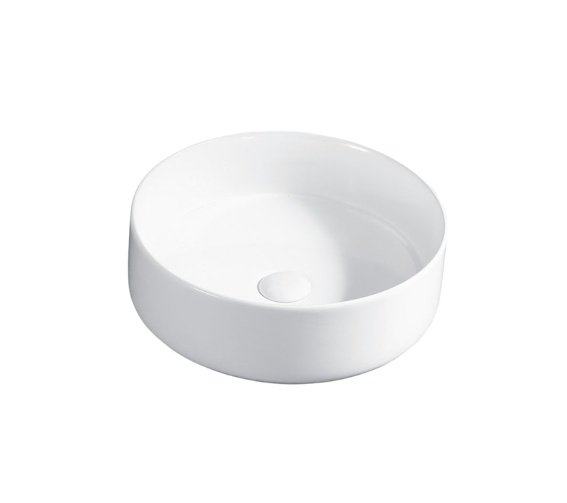 Vasque à Poser Ronde – 36 Cm – Blanc Brillant – Lyra