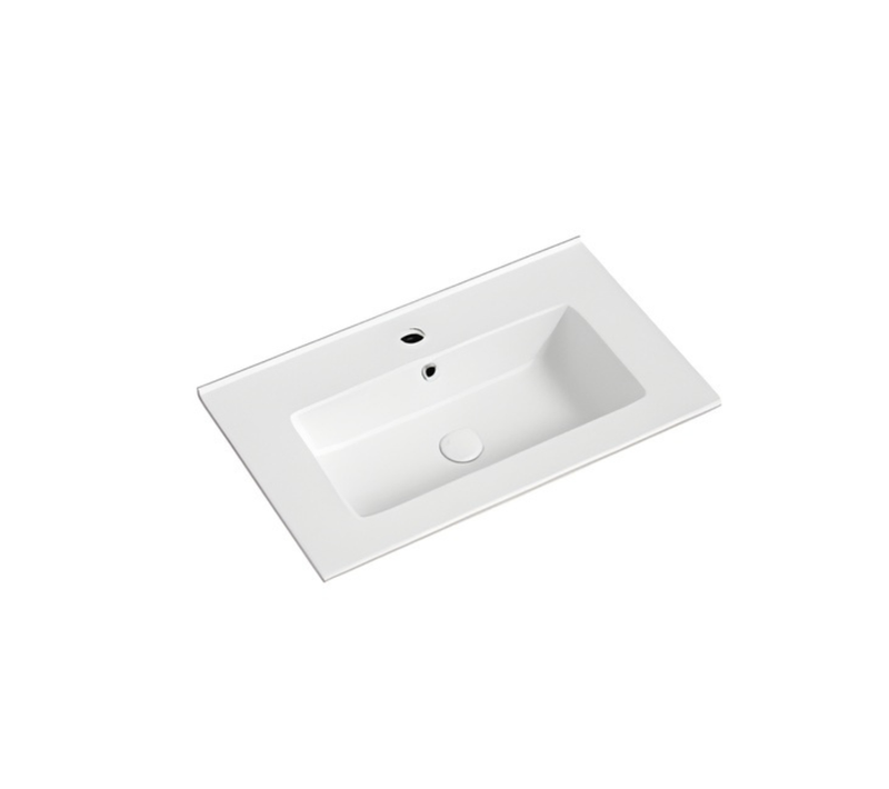 Vasque à Encastrer Rectangulaire - 60 X 46 Cm - Blanc Brillant - Mira