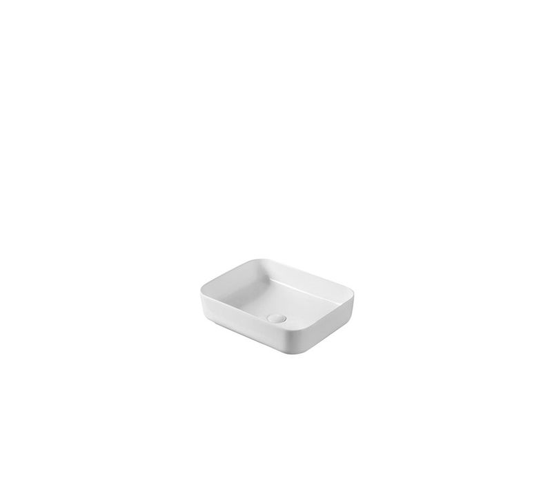 Vasque à Poser Rectangulaire – 50 X 40 Cm – Blanc Brillant – Aurora