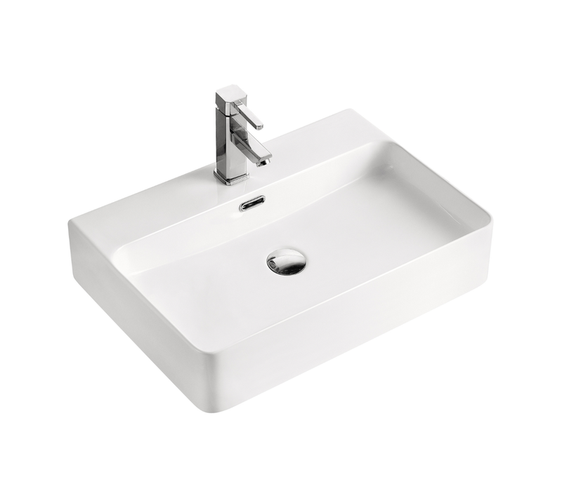 Vasque à Poser Rectangulaire – 60 X 42 Cm – Blanc – Sora