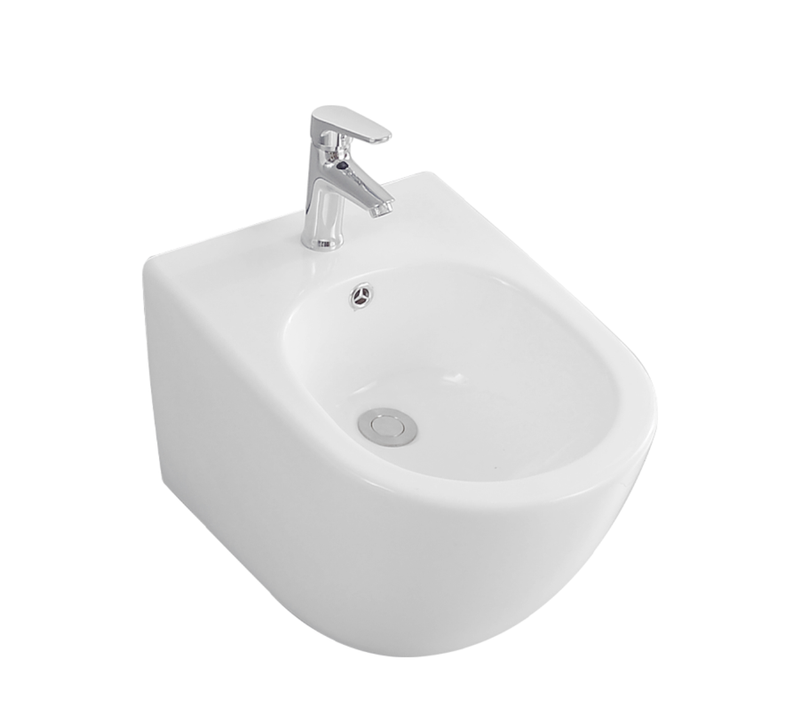 Bidet Suspendu - 52 X 36,3 X 33 Cm - Blanc -vela