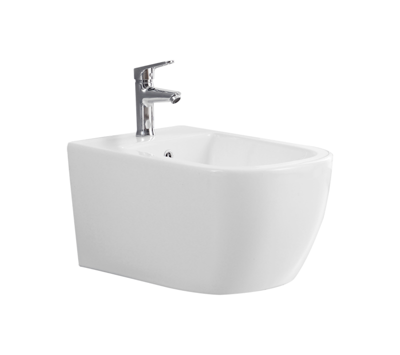 Bidet Suspendu - 52 X 37 X 29 Cm - Blanc - Cleo