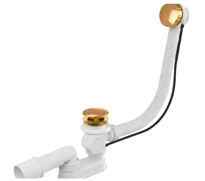 Vidage Baignoire Avec Trop-plein - Bonde Cooper Brushed - Flexible