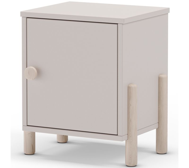 Table De Chevet Enfant 1 Porte En Bois Beige - Bastien