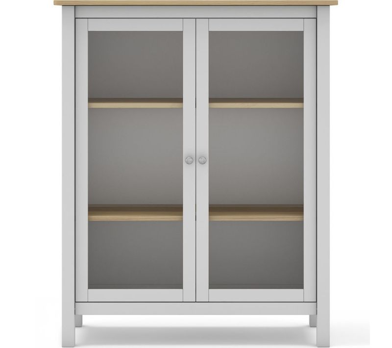 Vaisselier 2 Portes En Bois Massif Blanc 110 Cm - Macha