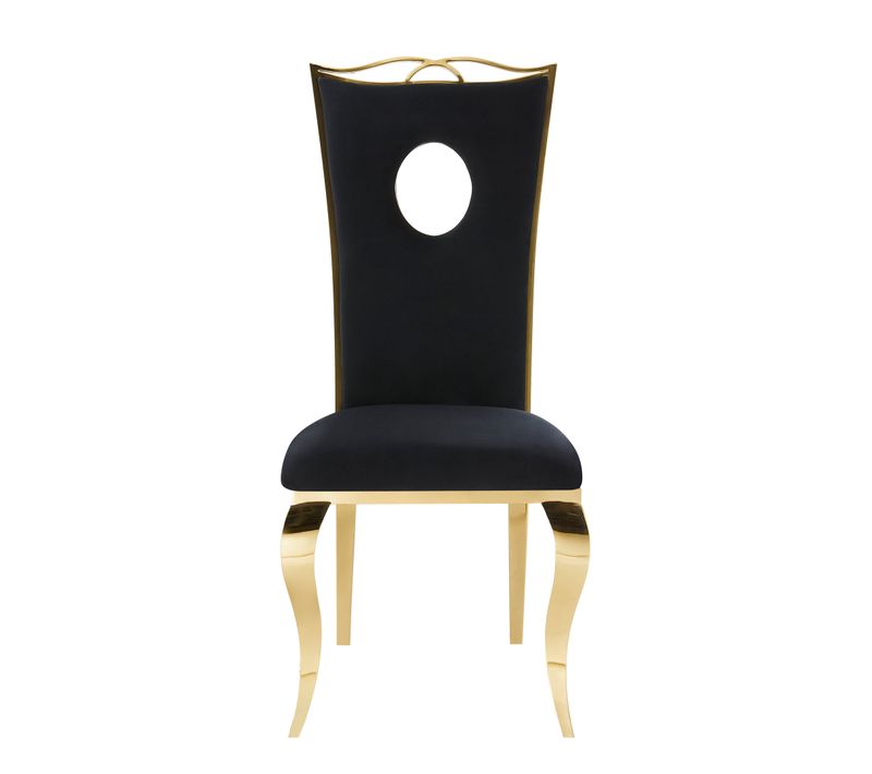 Lot De 4 Chaises Baroque Royal Gold Velours