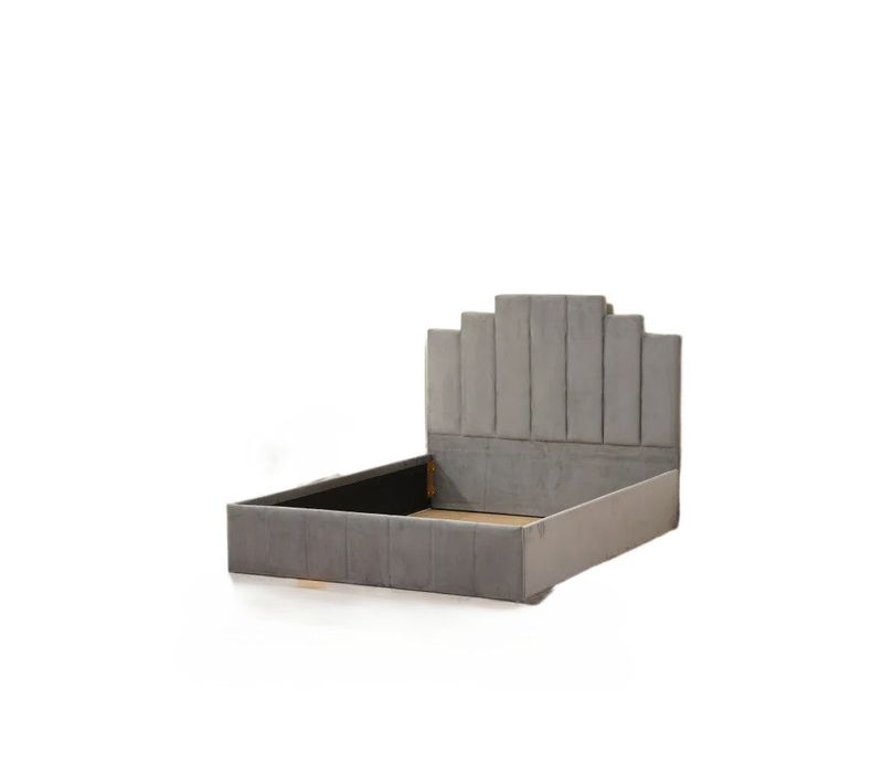 Cadre De Lit Piano Velours 160x200 Cm