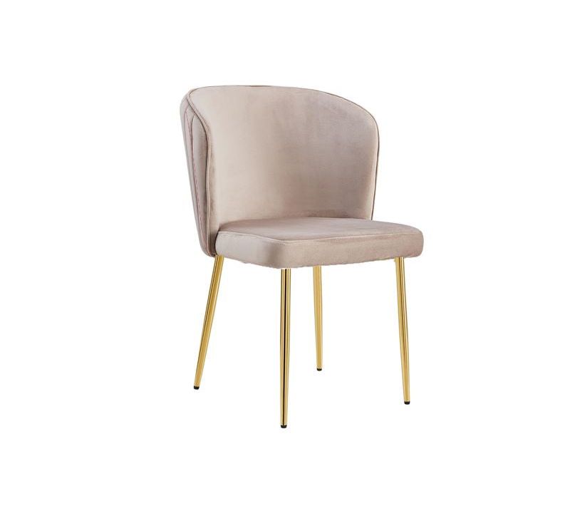 Lot De Chaises Moderne Diana Gold Velours