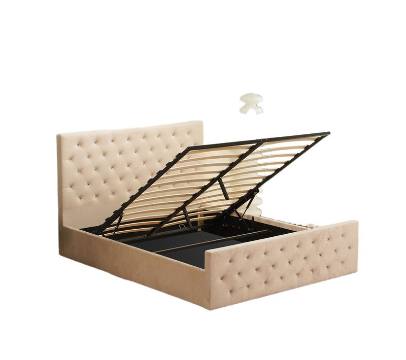 Lit Coffre 2 Places 160x200 Cm Victoria Velours