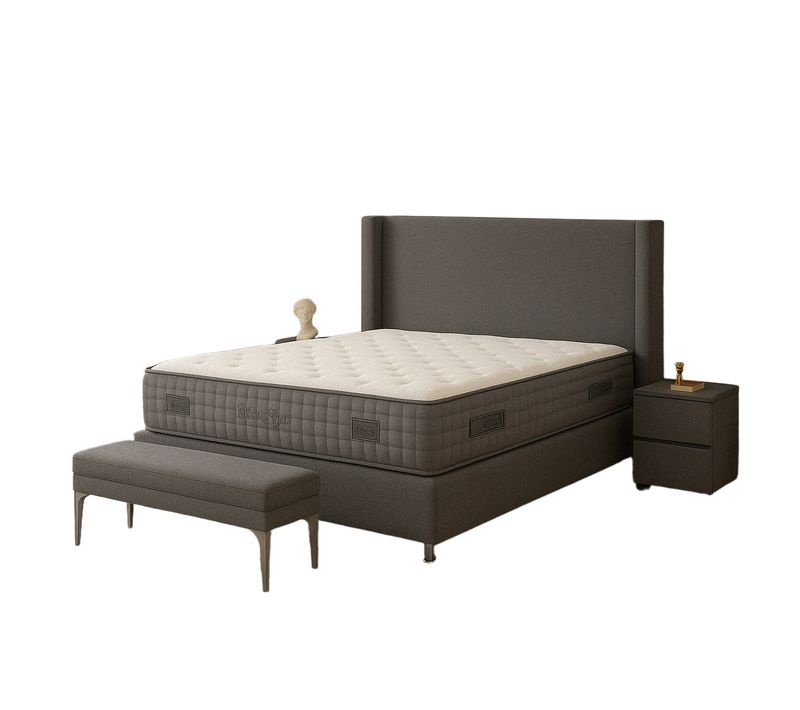 Lit Coffre Coco – Velours – 160x200 Cm Avec Planche En Bois