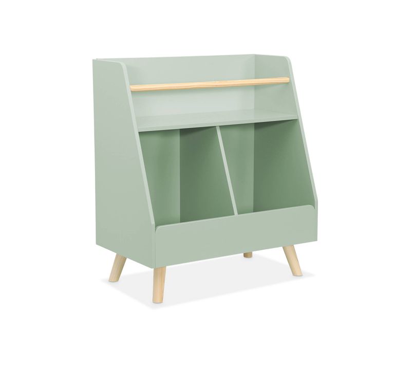 Meuble De Rangement Enfant. Vert. 2 Compartiments