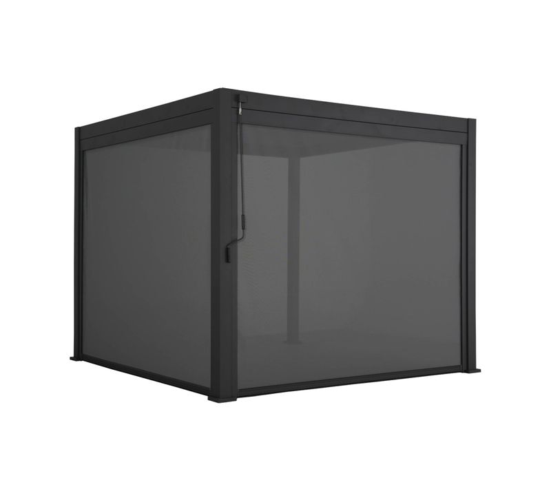 Pergola Bioclimatique Aluminium Triomphe 3x3 M Lames Orientables Avec 2 Stores