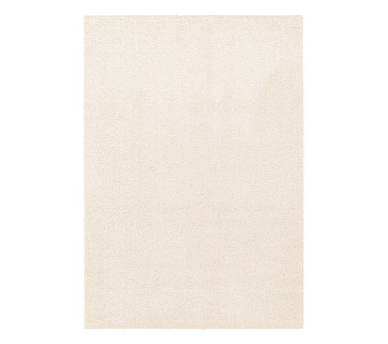 Tapis Intérieur Velours Frisé Crème. 160 X 230cm Poil Ras Effet Bouclette