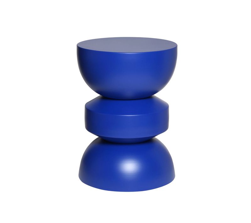 Table D'appoint. Bout De Canapé. Table De Chevet En Métal. Bleu. Assa. Ø32 X H 43.5cm