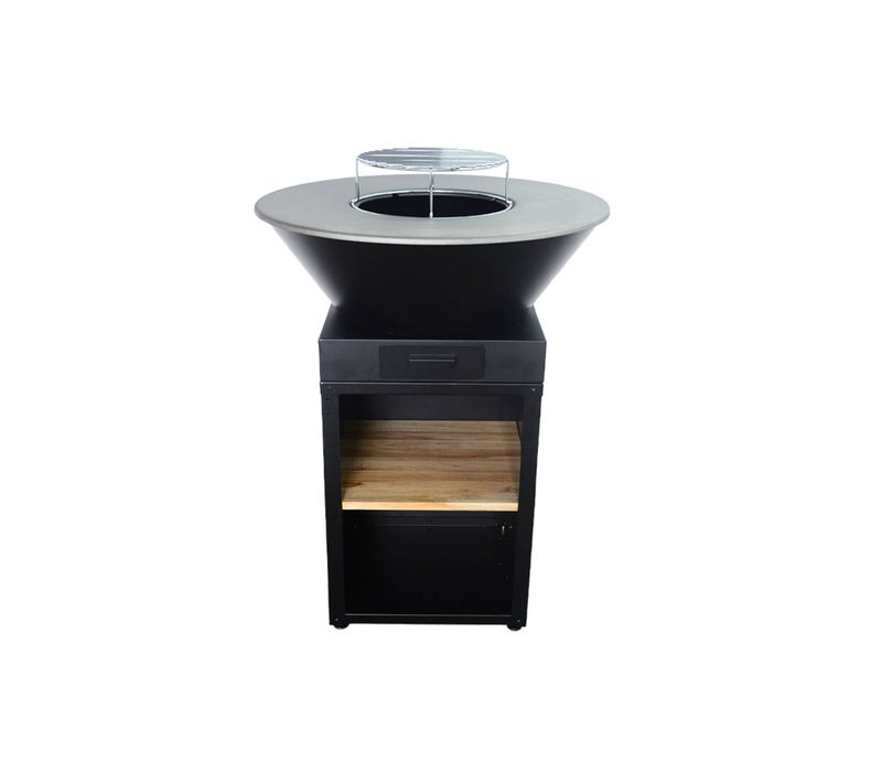 Braséro Barbecue Ø81.5cm Avec Grille De Cuisson. Espace De Stockage + Housse