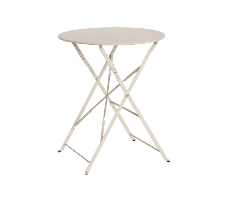 Table De Jardin Bistrot Ronde Ø60cm Pliable En Acier Thermolaqué