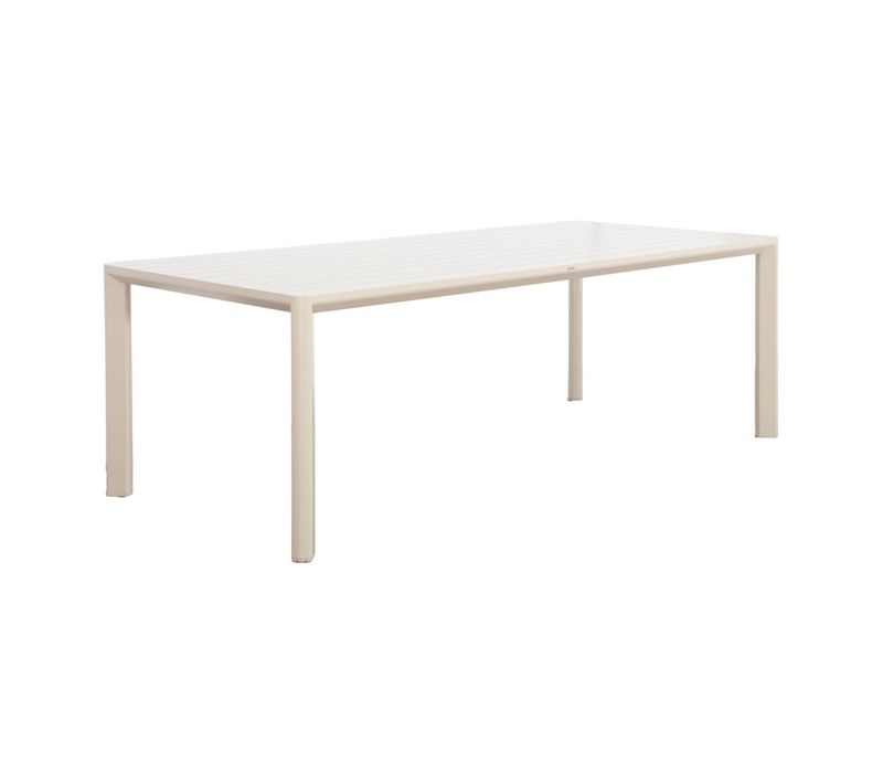 Table De Jardin Beige Sacramento Aluminium. 8 Places. 220 X 100 X 75 Cm
