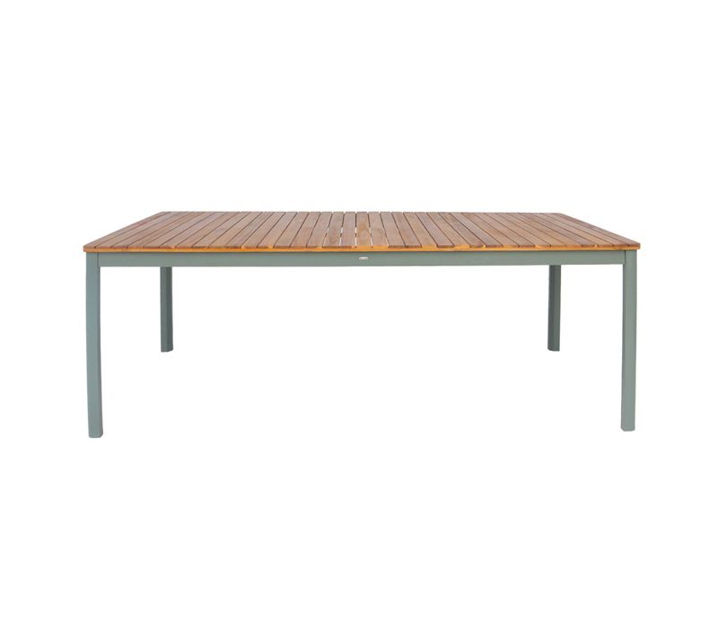 Table De Jardin Senora Acacia Kaki Avec Coins Arrondis. 10 Places. 200 X 100 X 75 Cm