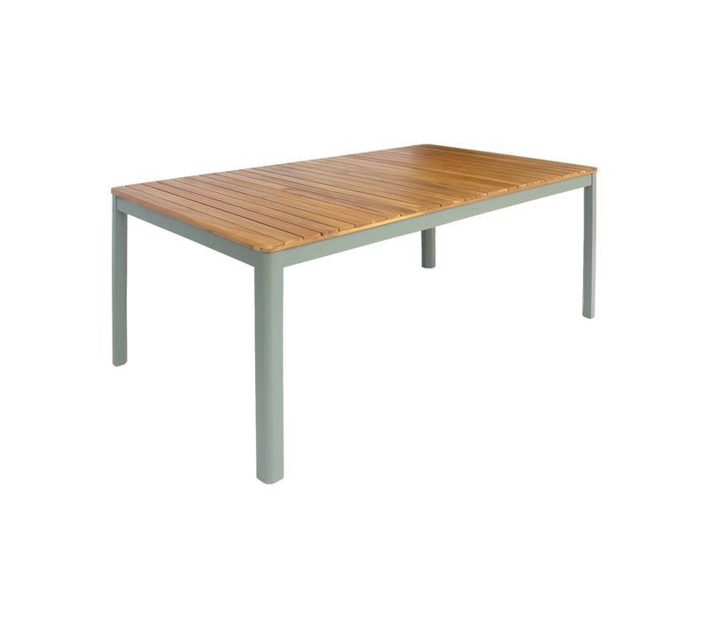 Table De Jardin Senora Acacia Kaki Avec Coins Arrondis. 8 Places. 160 X 90 X 75 Cm