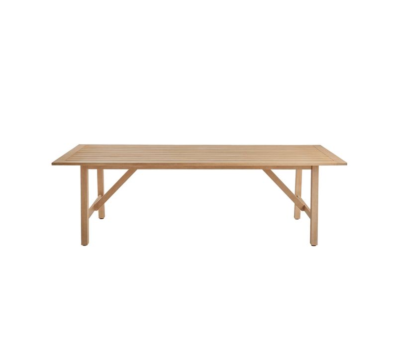 Table De Jardin En Bois D'eucalyptus Loria Naturel. 8 Places. 260 X 100 X 76 Cm