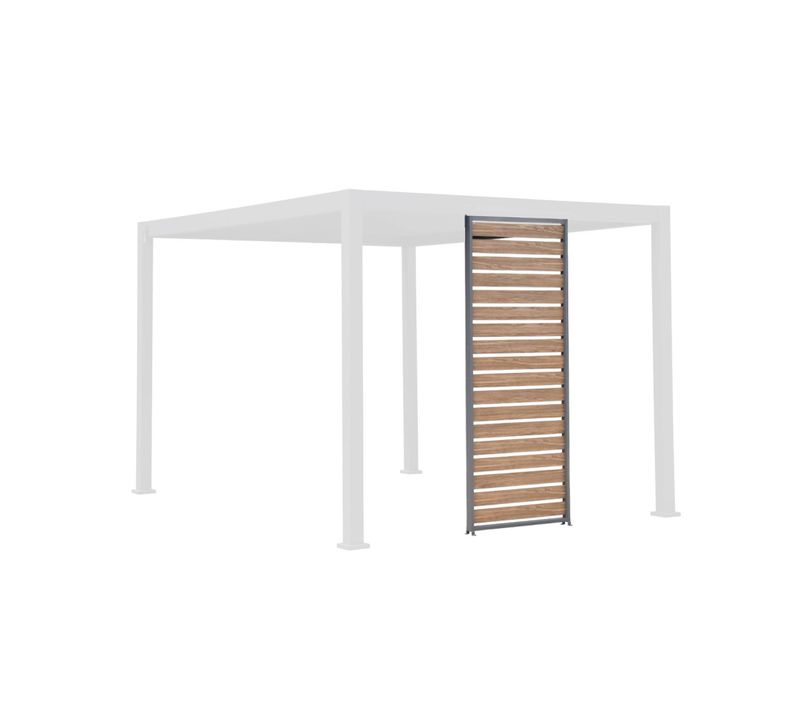 Persienne 100 Cm Pour Pergola Bioclimatique Triomphe Aluminium Effet Bois Anthracite
