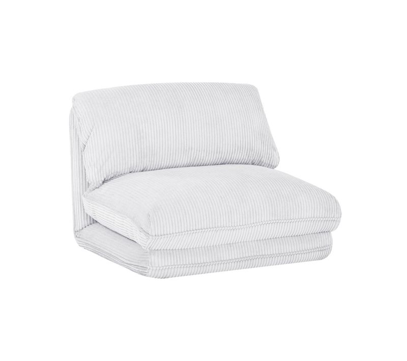 Chauffeuse Matelas Blanc Cassé Convertible Velours Côtelé Grosse Côte 1 Place Cosy