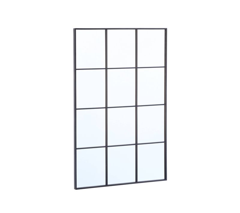 Miroir Rectangulaire Industriel Acier Noir - 80 X 120 X 2.5 Cm - Terry