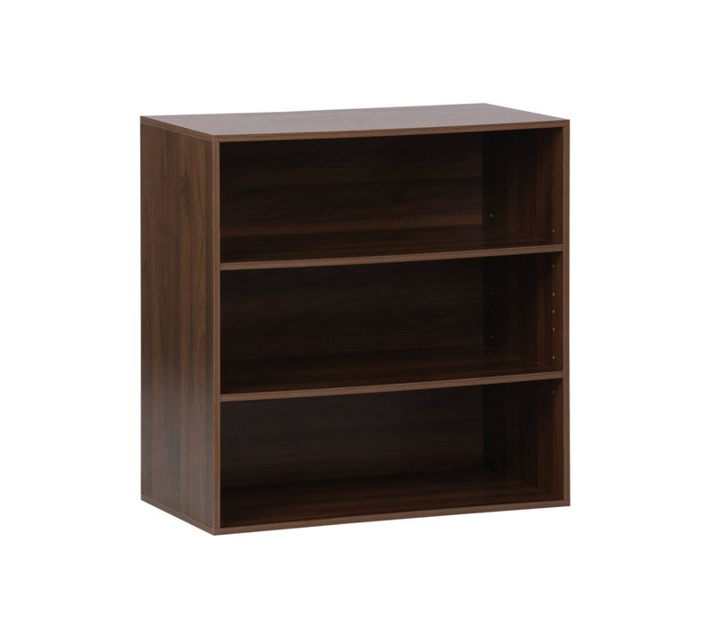 Etagère. Bibliothèque. Module De Rangement Décor Bois Noyer 2 Étagères L 70 X P 35 X H 70cm - Kompo