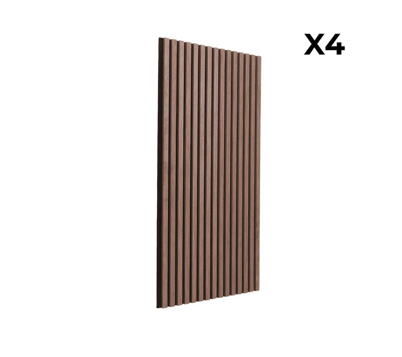 Set De 4 Panneaux Muraux Décoratifs En Feutrine Et Mdf Noyer 60x120cm - Kyoto