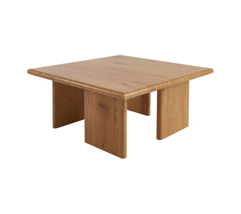 Table Basse Carré Effet Chêne
