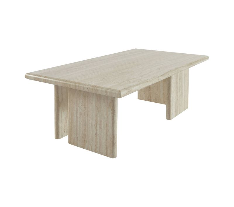 Table Basse Rectangulaire Mdf Effet Travertin