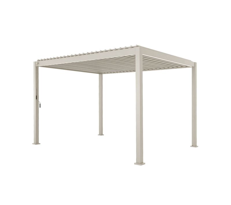 Pergola Bioclimatique Beige – Triomphe – 3x4m. Aluminium. à Lames Orientables