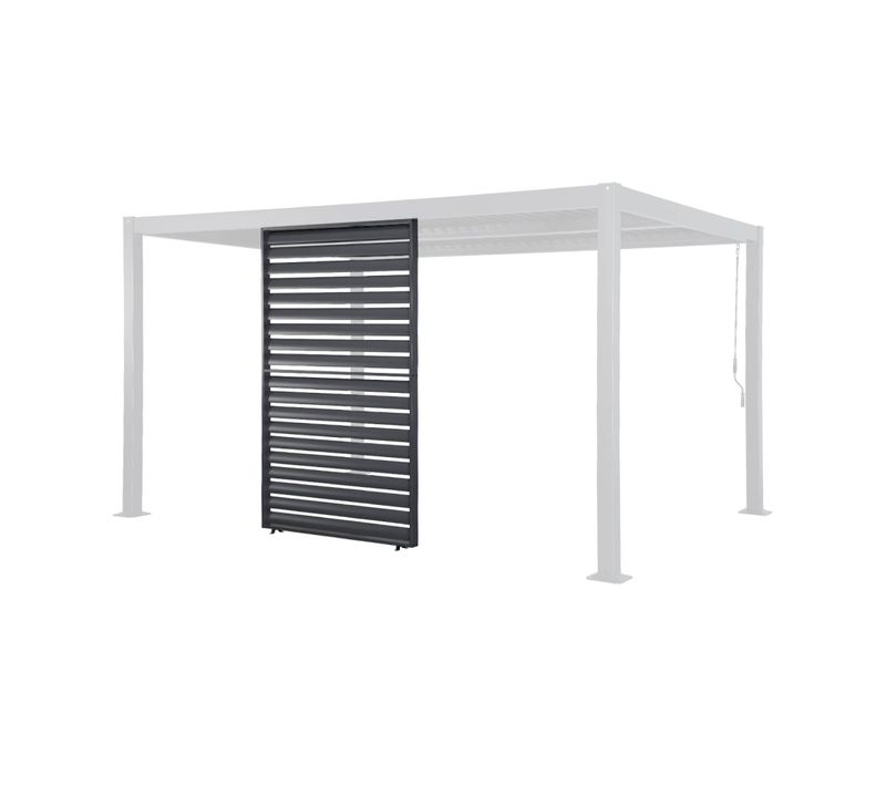 Persienne 130cm Pour Pergola Bioclimatique Aluminium Anthracite Palace
