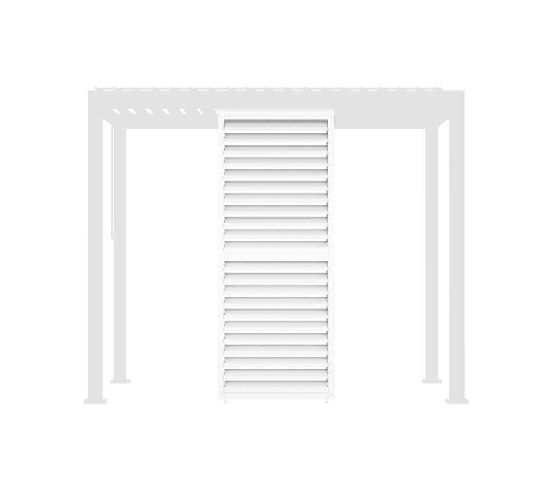 Persienne à Lames Orientables 100cm Pour Pergola Aluminium Blanc