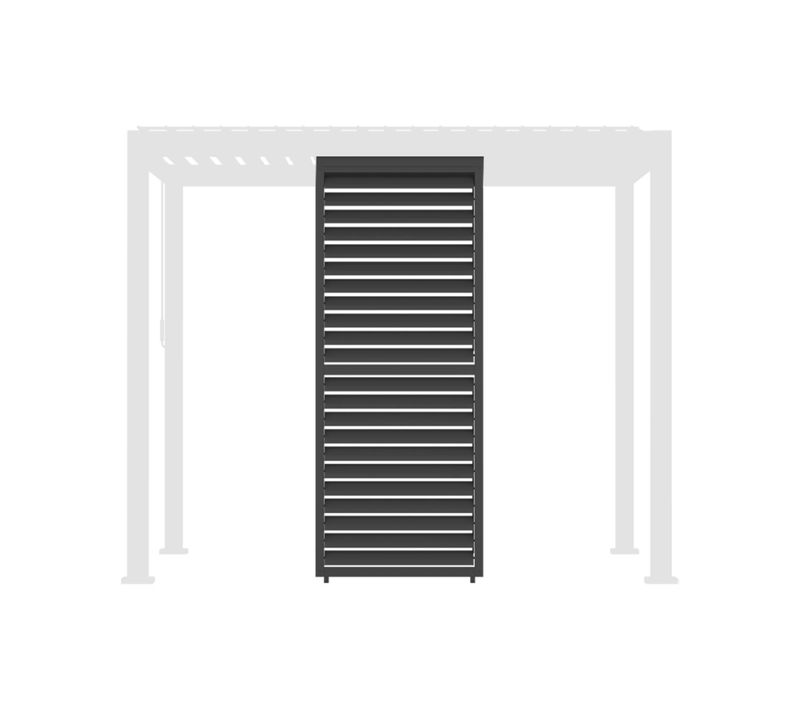 Persienne à Lames Orientables 100cm Pour Pergola Aluminium Anthracite