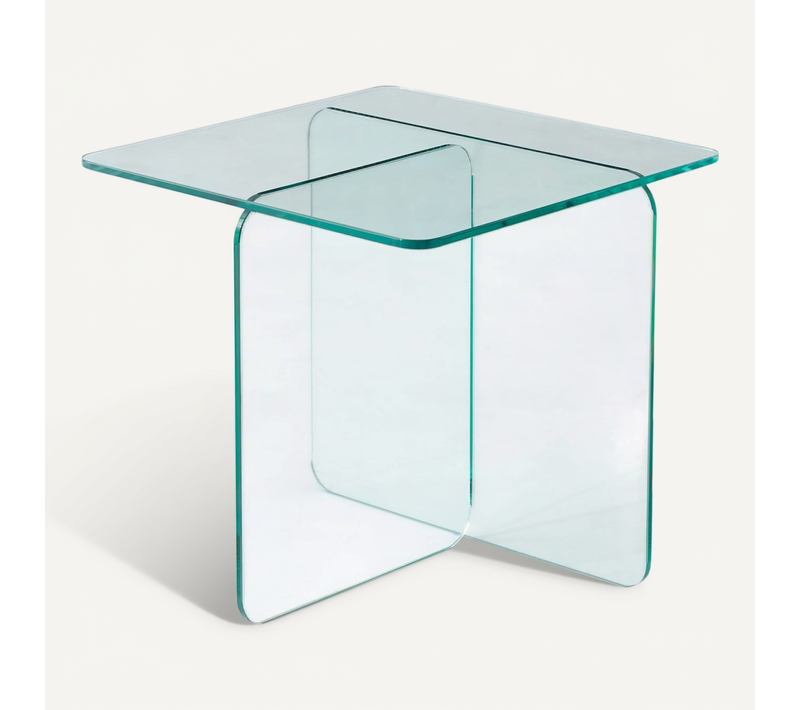 Table Basse Carrée En Verre Trempé 50cm Transparent - Glintz