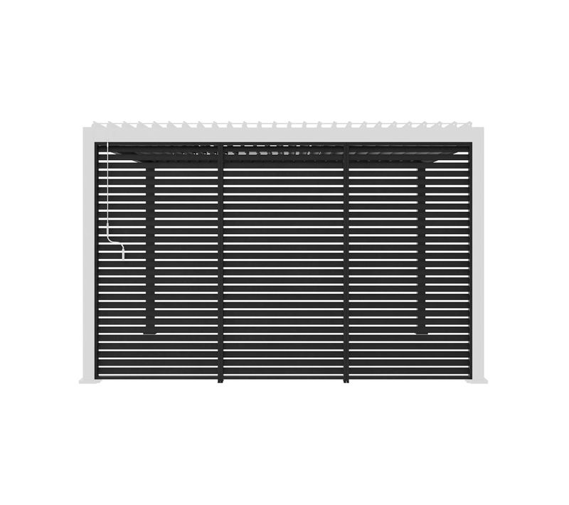 Lot De 3 Persiennes Anthracite 130cm Pour Pergola Bioclimatique aluminium 4x3m Triomphe