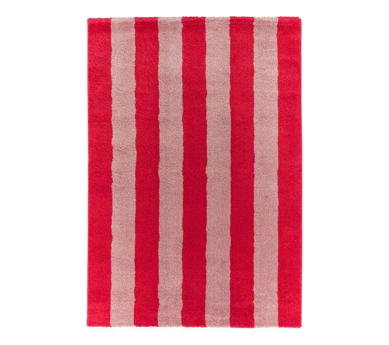 Tapis Intérieur Rayures Rouge Et Rose 160x230cm - Pablo