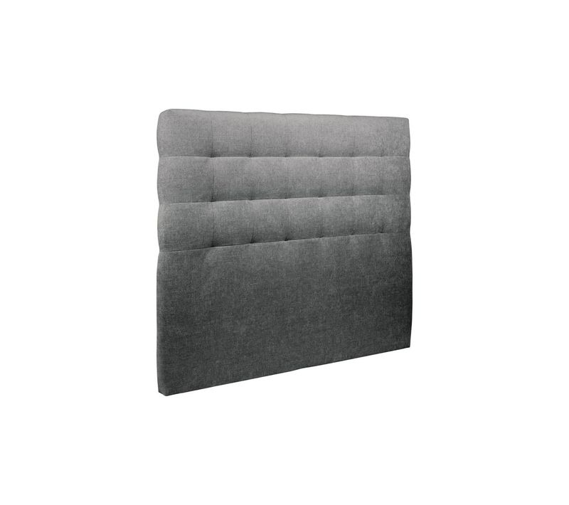 Tete De Lit Capitonnée Tissu Gris Anthracite L 160 Cm - Ep 10 Cm Rembourré