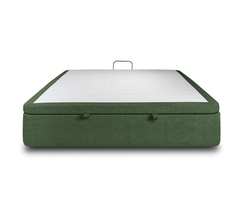 Sommier Coffre Tissu Vert 180x200 H39cm