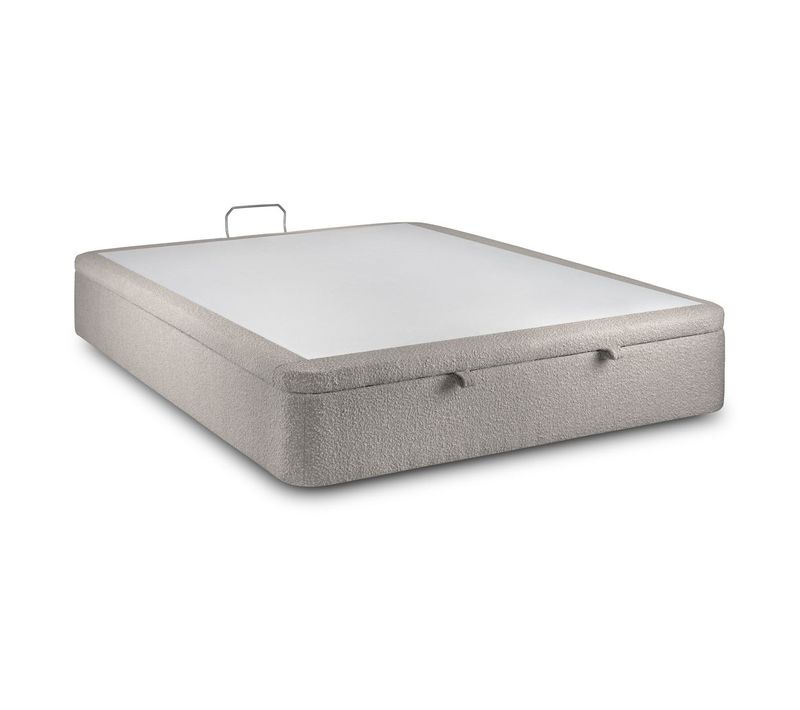 Sommier Coffre Bouclette Gris 160x200 H39cm