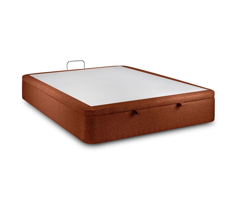 Sommier Coffre Bouclette Terracotta 200x200 H39cm